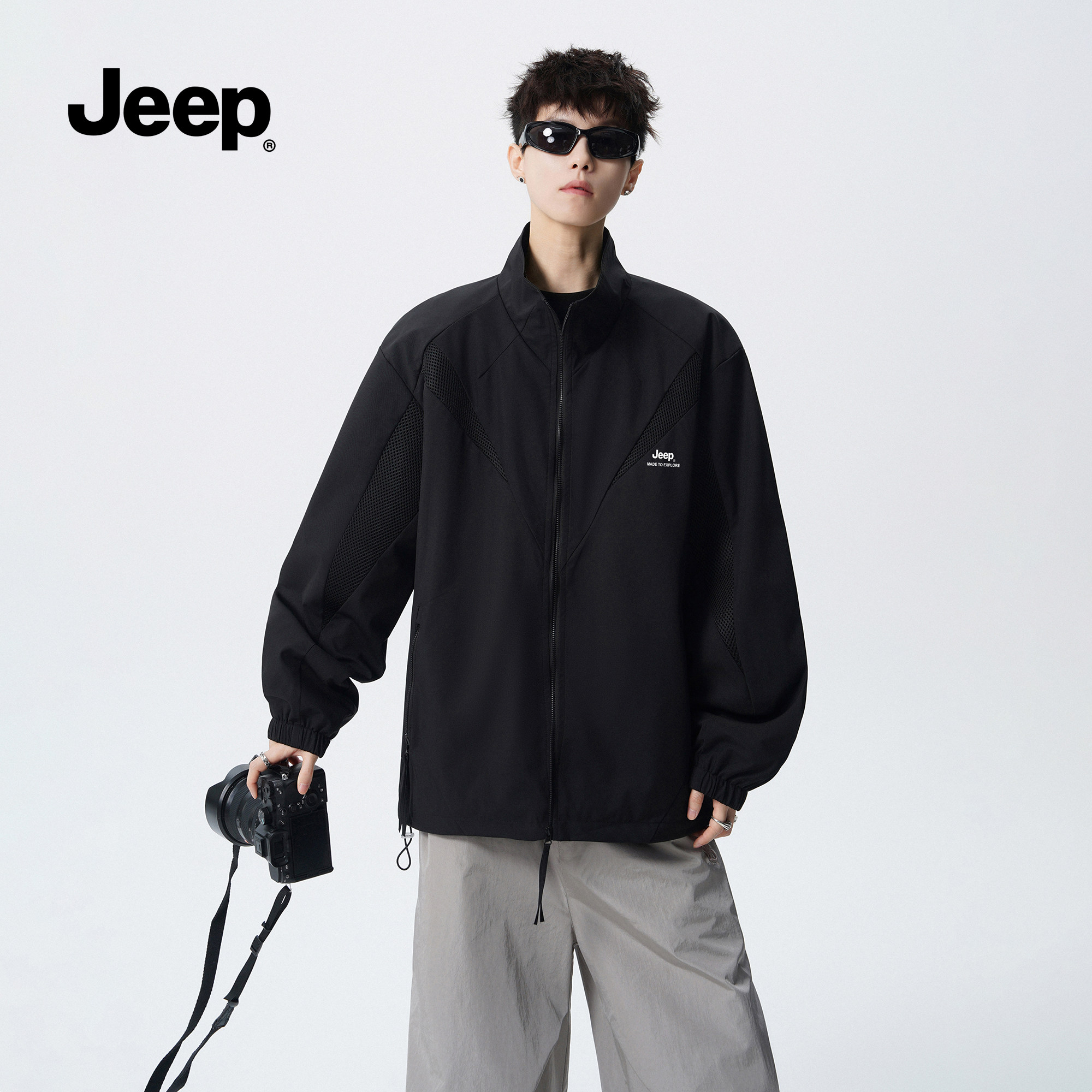 Jeep吉普男士夏季透气防晒夹克