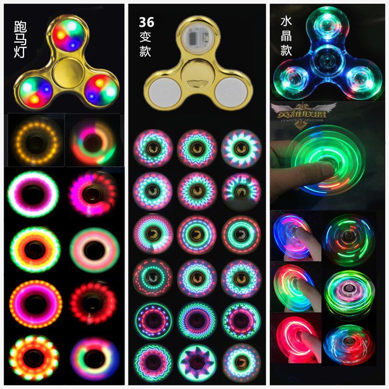 速发6colors Creative LED Light Luminous Fidget Spinner Chang