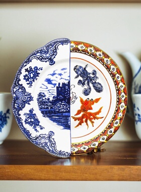 Seletti中西合璧骨瓷创意餐盘艺术拼盘餐具装饰盘新年礼物