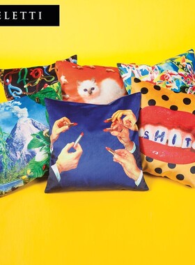 Seletti 创意口红抱枕套家居客厅枕套多巴胺个性大靠垫套