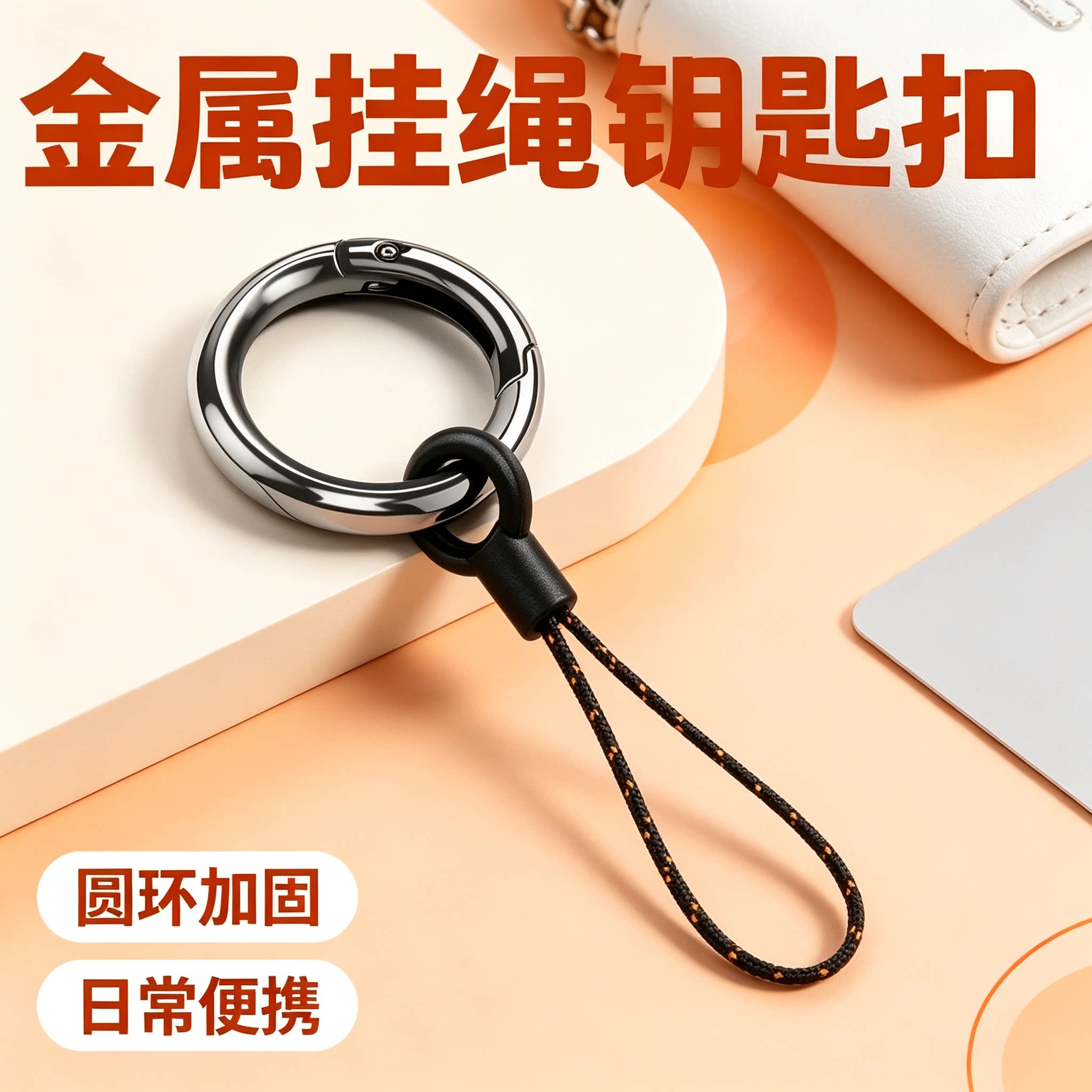 金属手机挂绳充电宝手机链指环挂链钥匙扣小相机弹簧圈u盘绳子
