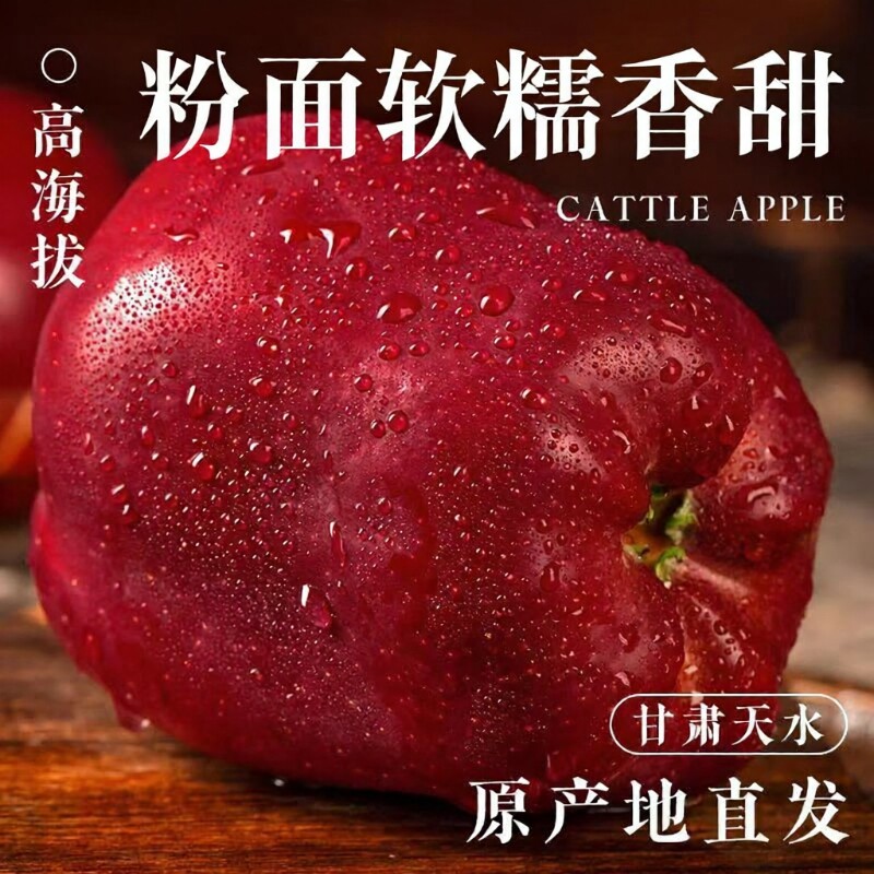 甘肃花牛苹果水果平果粉面丑果孕妇包邮应季新鲜水天水高原脆甜