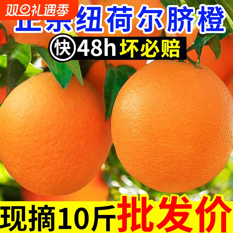 【爆甜】正宗纽荷尔脐橙橙子新鲜水果甜橙非江西赣州赣南整箱批发