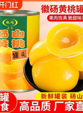 黄桃罐头425g*12罐装正品整箱新鲜砀山特产糖水水果罐头专用健康