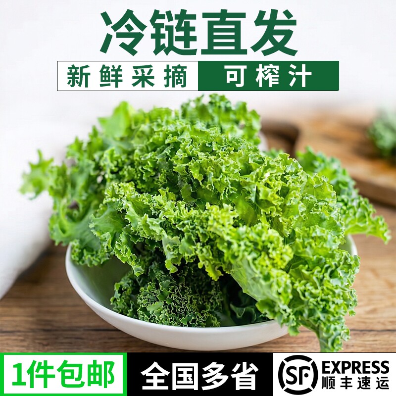 新鲜羽衣甘蓝蔬菜沙拉顺丰包邮嫩叶甘兰榨汁果蔬汁轻食现摘食用
