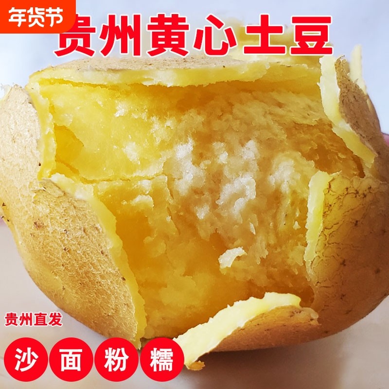贵州农家自种新鲜土豆10斤带泥黄心洋芋粉面马铃薯现挖产地直发