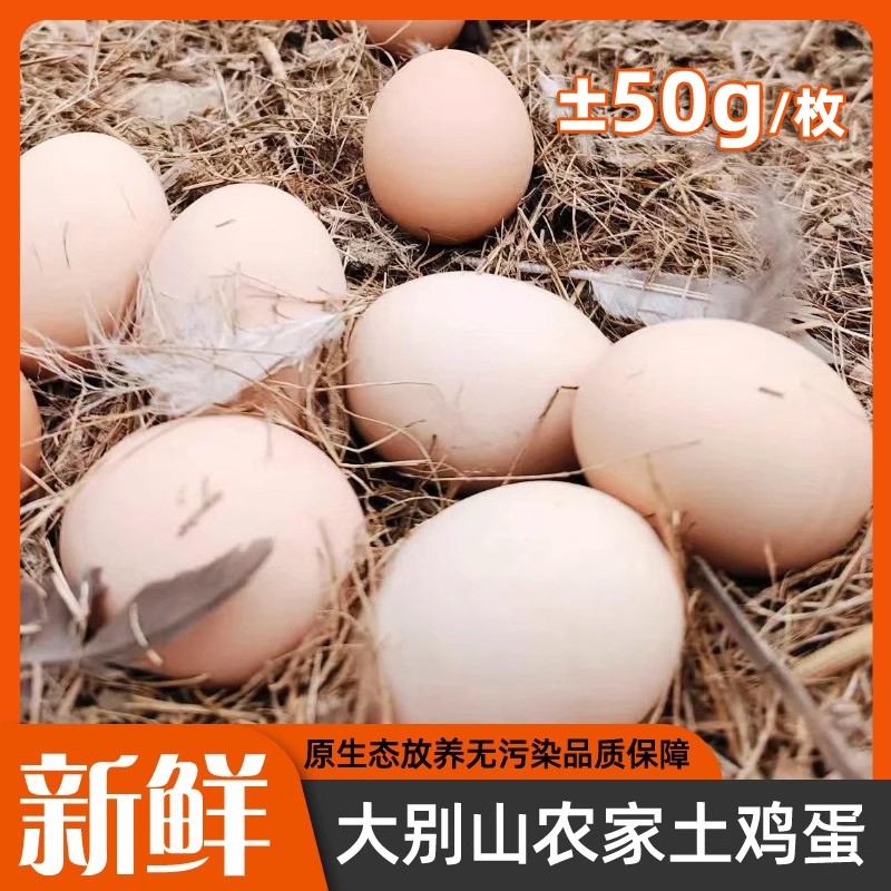 正宗土鸡蛋林下散养谷物鲜蛋