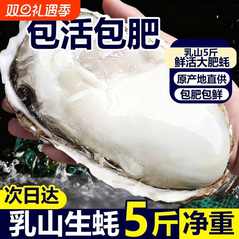 乳山生蚝鲜活特大海蛎子刺身新鲜牡蛎整箱商用批发海鲜5斤方旗舰