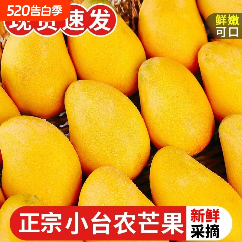 正宗时令小台农芒果新鲜小台芒热带水果应当季甜心芒大果特产整箱