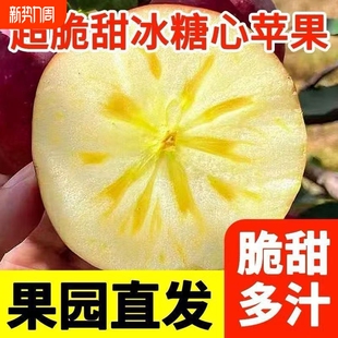 山西运城冰糖心丑苹果当季 新鲜红富士脆甜孕妇小孩水果整箱批发