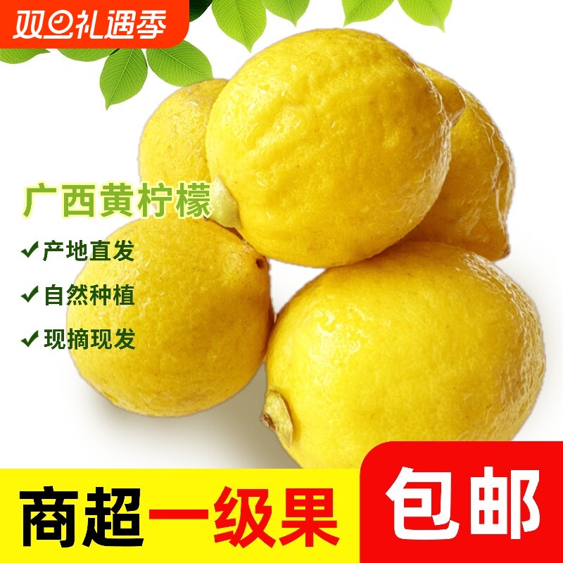 黄柠檬【高山老树】广西无籽整箱包邮精选一级皮薄商用奶茶店专用