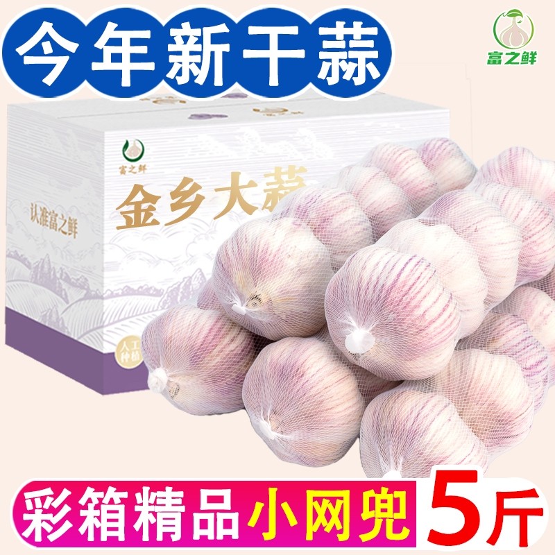 商超同款2025山东金乡紫皮大蒜头干蒜蔬菜批发净重网兜s当季自提