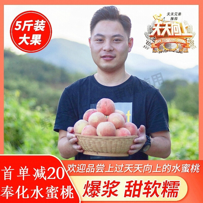 正宗山东现摘青州蜜桃3-5斤