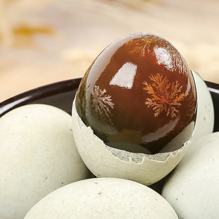 神丹初产松花皮蛋开窝蛋凉拌菜砂心8枚装无铅工艺新鲜源头