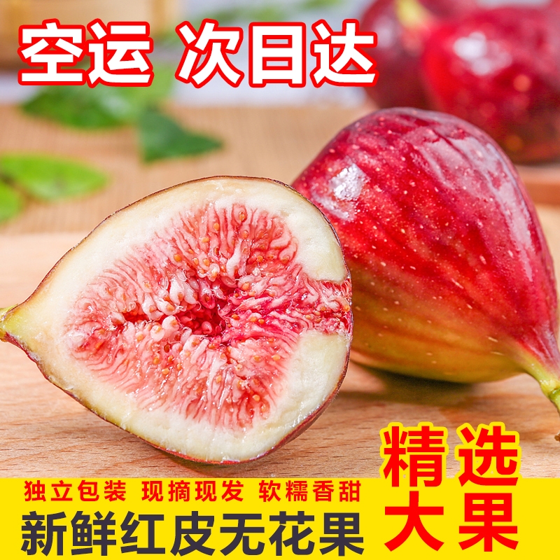 空运包邮四川新鲜现摘红皮无花果5斤孕妇水果大果当季鲜果皮果园