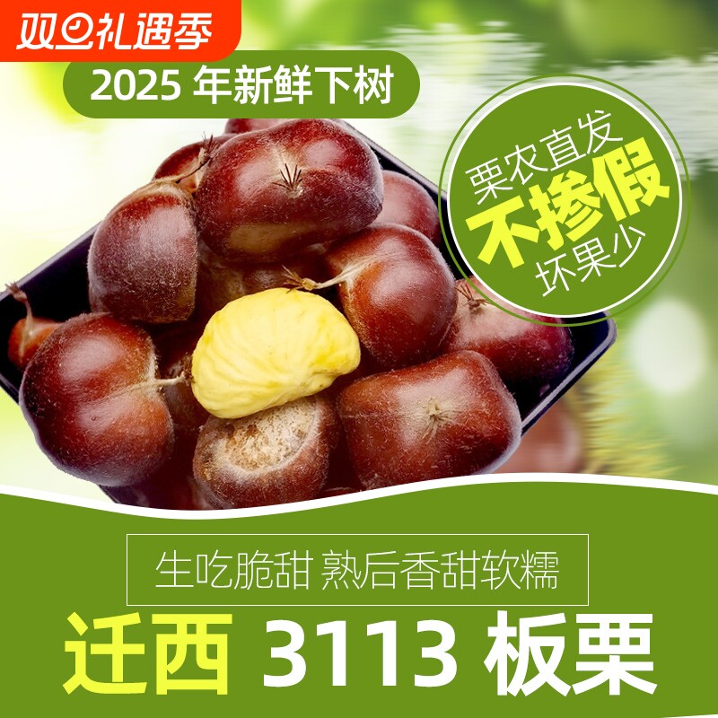 2025年现摘正宗迁西板栗野生油栗生新鲜栗子河北板栗毛栗3113