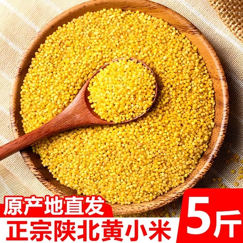 陕西新米米脂小米黄小米粗粮粥五谷杂粮真空陕北食用益康米油袋装