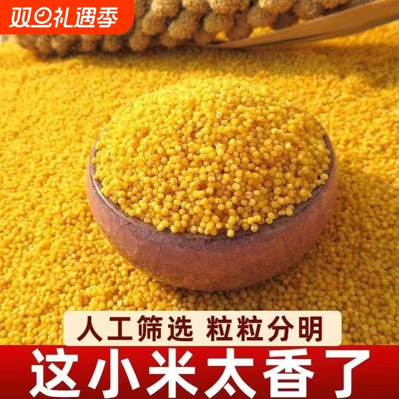 正宗东北小米3斤新鲜农家养胃糯小米月子油五谷杂粮小黄米散装