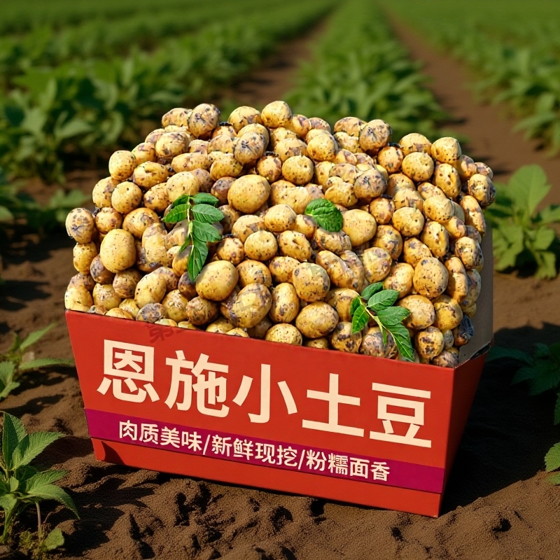 农家现挖恩施小土豆黄心土豆现挖新鲜当季蔬菜整箱迷你马铃薯洋芋