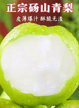 梨子新鲜水果正宗砀山青梨皇冠梨当季翠冠梨香酥脆蜜早雪梨整箱