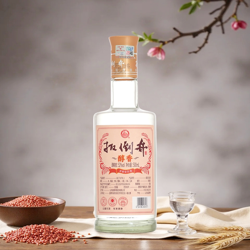 白酒扳倒井醇香52度500ml*1瓶浓香型实惠口粮酒纯粮食酿造