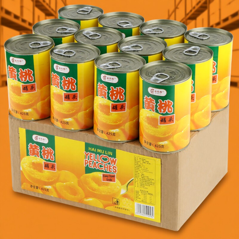 黄桃罐头正品整箱装10罐*425克砀山特产烘焙专用新鲜水果罐头礼盒