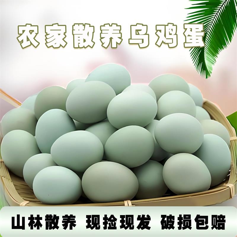 散养绿壳鸡蛋土鸡蛋正宗乌鸡蛋柴鸡蛋笨鸡蛋营养早餐现捡现发包邮