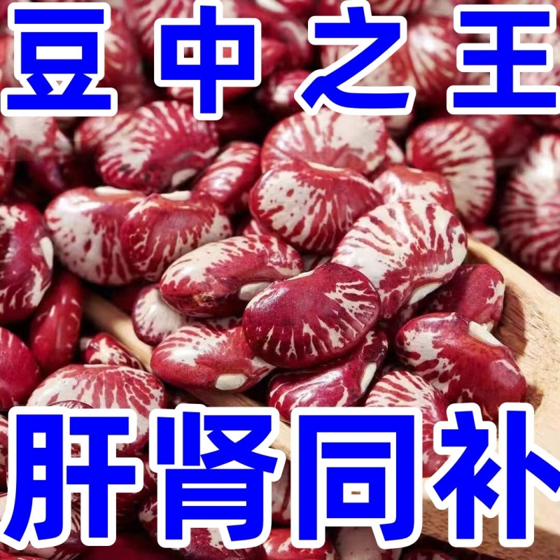 特级斑马豆5斤肾豆花豆神豆荷包豆花菜豆大红豆红芸豆新货豆子1斤