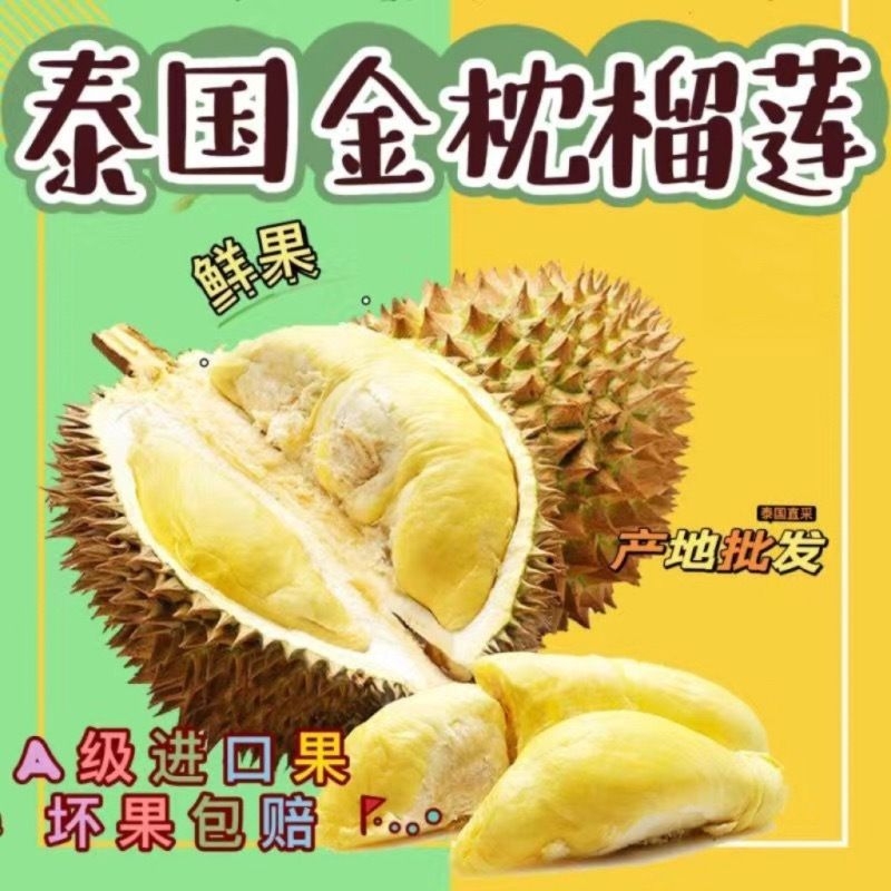 泰国进口正宗金枕榴莲孕妇水果A级鲜果巴掌榴莲1整个带壳新鲜水果