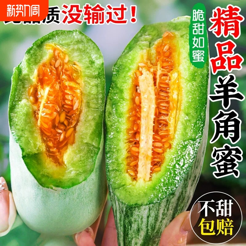山东头茬羊角蜜甜瓜新鲜应季水果脆甜蜜瓜香瓜当季时令羊角脆包邮