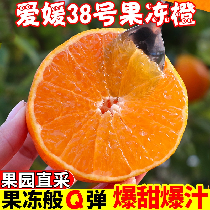 彩箱精品正宗四川爱媛38号果冻橙水果新鲜橙子整箱现摘果园阳光