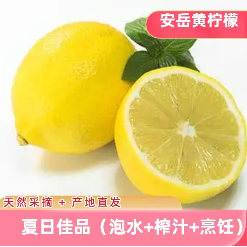 安岳黄柠檬新鲜鲜果皮薄奶茶店批发整箱10斤包邮薄皮精选天然无糖