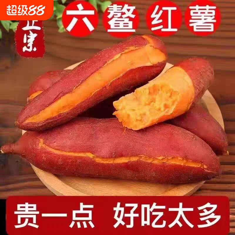 六鳌蜜薯糖心板栗红薯新鲜沙地红心番薯2斤起整箱农家自种烤地瓜