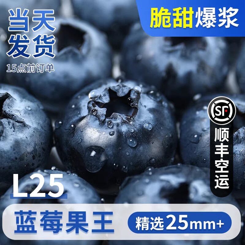 花香蓝莓鲜果包邮整箱蓝梅新鲜采摘多顺丰包邮新鲜水果现摘盒装