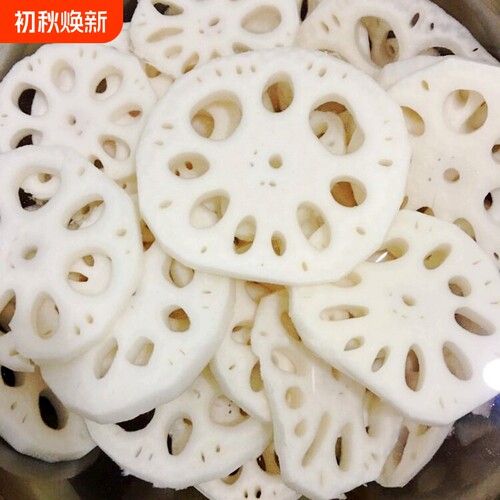新鲜脆莲藕片凉拌菜火锅商用袋装