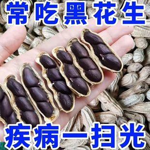 云南富硒黑花生种子带壳紫衣花生黑衣特色晒干新货整箱年货好吃
