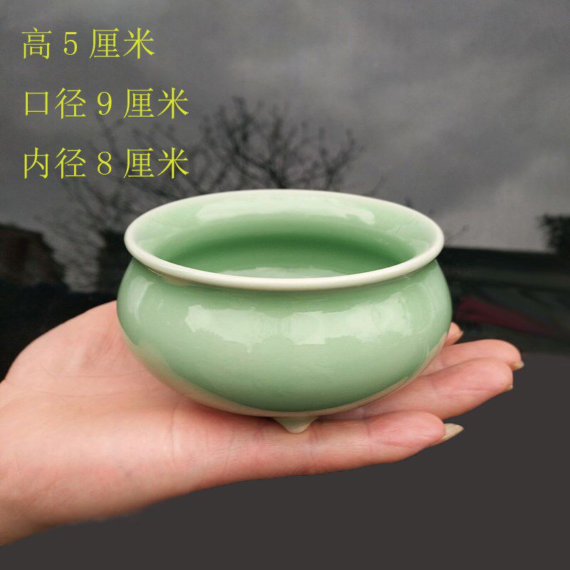 速发祭祀佛具小香炉陶瓷家用供佛仿古香薰炉茶道室内供奉檀香盘香