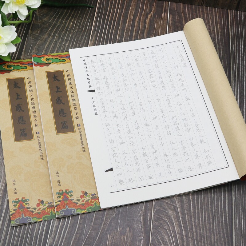 速发太上感应篇静心抄写本抄写道家经典经书手抄本硬笔楷体字