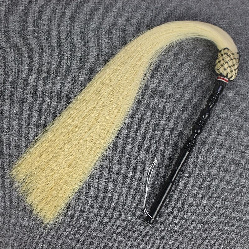 速发苍蝇甩子家用拂尘浮赶蚊子道具用品扫灰太极戏剧舞台真马尾道