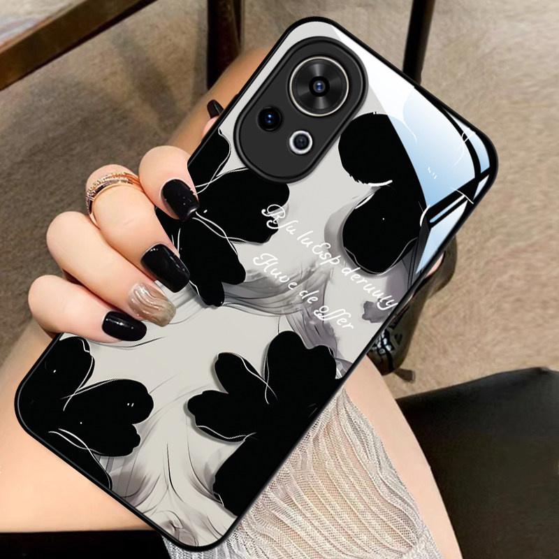 适用华为nova12pro手机壳新款huawei水墨花nova1高级10se专用9防摔8硅胶7液态6全包5活力版外壳玻璃4保护套女