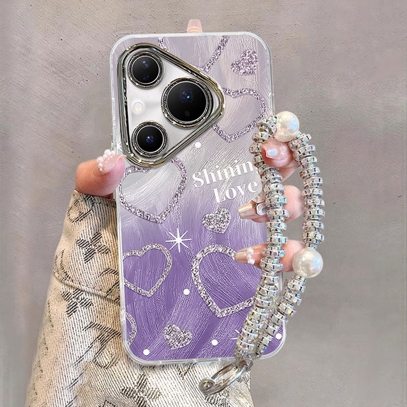 适用华为Pura80手机壳P80ultra渐变爱心Pura70高级感超好看P60Pro网红爆款P50全包防摔P40带手链P30不会撞壳,3C数码配件,手机保护套/壳,淘宝优惠券,粉丝福利购,淘宝优惠卷