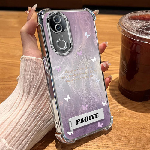 适用vivoS20手机壳渐变蝴蝶S30Promini新款少女心S19Pro全包透明S18e电镀四角防摔s17创意支架s16保护套s15女