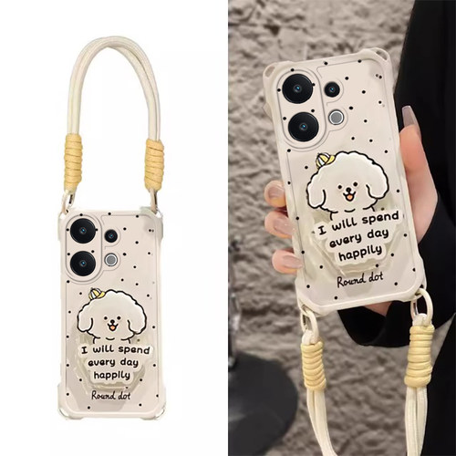 适用vivo新款全包防摔四角挂绳壳