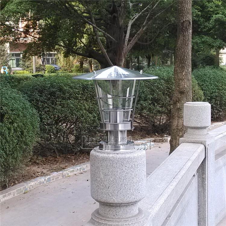 室外不锈钢柱头灯墙头灯草坪灯太阳能led围墙灯大门柱灯户外防水