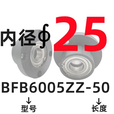 轴承座组件钢制固定座圆法兰双轴承座BFP01 31 BGRBB6905带座轴承