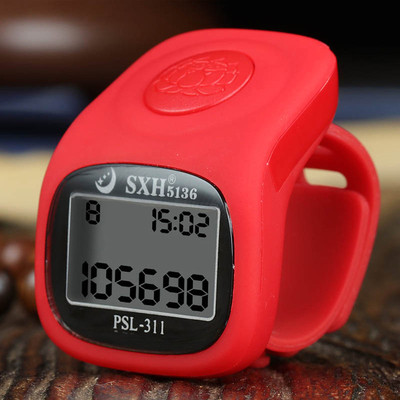 大屏幕计数器声音k提醒手动夜光带时间智能记数器操作简单计次按