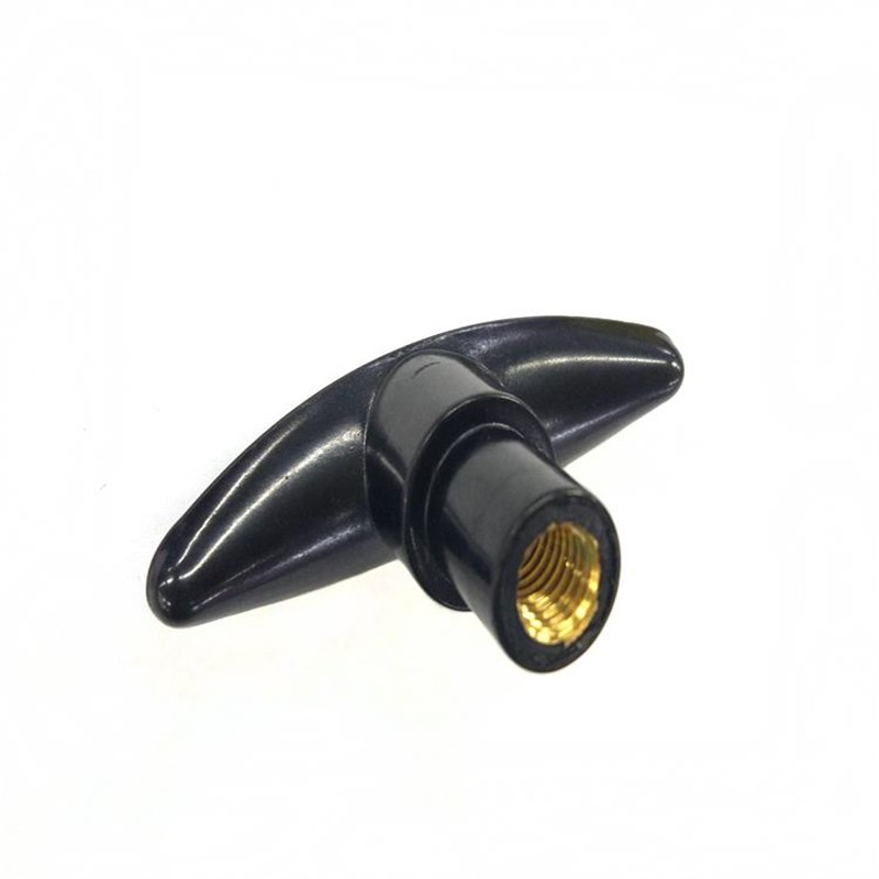 T型紧固把手HAU01-M6/M8/M10黑色内螺纹铜内牙外牙手柄旋钮