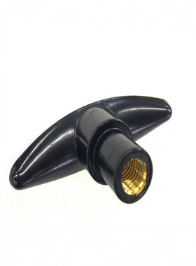 T型紧固把手HAU01-M6/M8/M10黑色内螺纹铜内牙外牙手柄旋钮