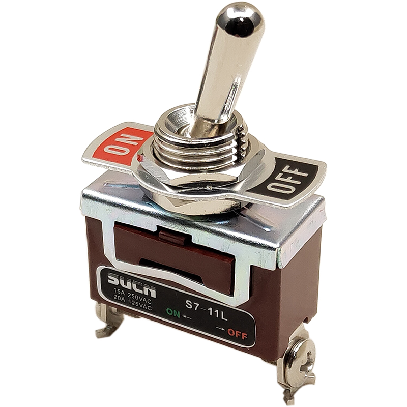 出口级钮子开关2档2脚金属摇杆拨动手柄开关12mm 苏上SUCN S7-11L