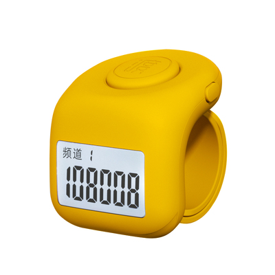 新款小渡计数器手动电子数显9频道迷你戒指款充电子Y人流客流计数